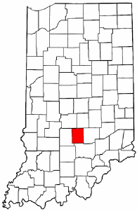 Indiana Map showing Brown County