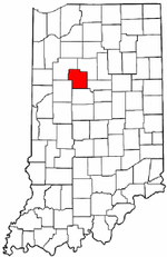 Indiana Map showing Carroll County