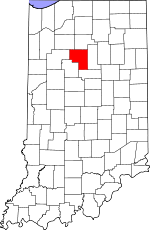 Indiana Map showing Cass County