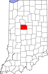 Indiana Map showing Clinton County