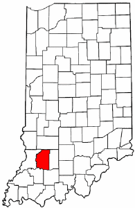 Indiana Map showing Daviess County