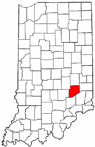 Indiana Map showing Decatur County
