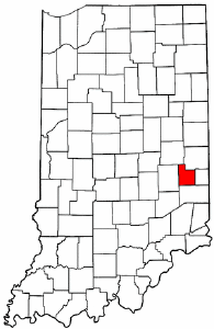 Indiana Map showing Fayette County