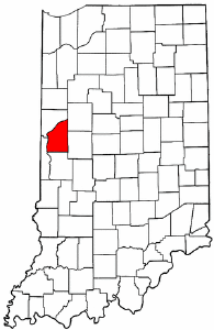 Indiana Map showing Fountain County