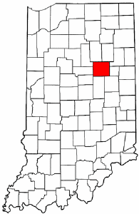 Indiana Map showing Grant County