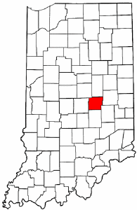 Indiana Map showing Hancock County