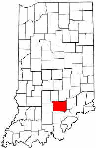 Indiana Map showing Jackson County