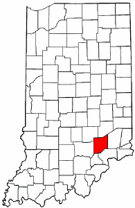 Indiana Map showing Jennings County