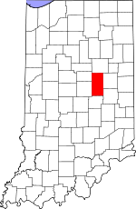 Indiana Map showing Madison County