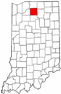 Indiana Map showing Marshall County