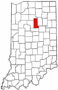 Indiana Map showing Miami County