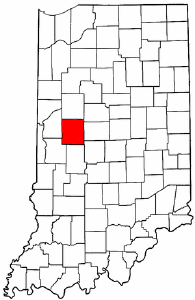 Indiana Map showing Montgomery County
