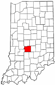 Indiana Map showing Morgan County