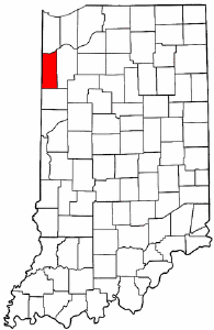 Indiana Map showing Newton County