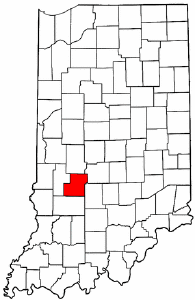Indiana Map showing Owen County