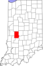 Indiana Map showing Putnam County