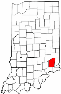 Indiana Map showing Ripley County