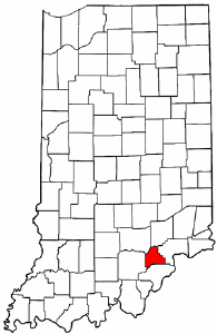 Indiana Map showing Scott County