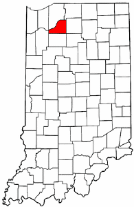Indiana Map showing Starke County