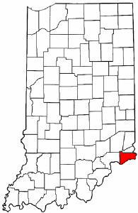 Indiana Map showing Switzerland County