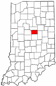 Indiana Map showing Tipton County