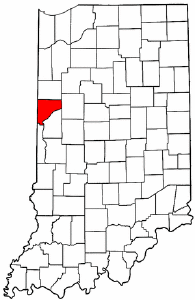 Indiana Map showing Warren County