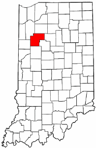 Indiana Map showing White County