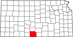 Kansas Map showing Barber County