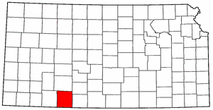 Kansas Map showing Clark County