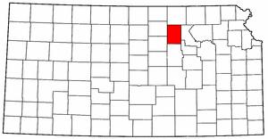 Kansas Map showing Clay County