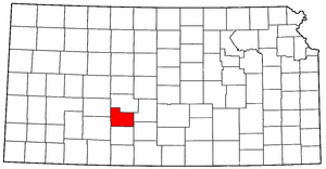 Kansas Map showing Edwards County