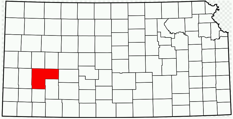 Kansas Map showing Finney County