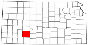 Kansas Map showing Ford County