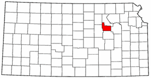 Kansas Map showing Geary County