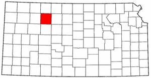 Kansas Map showing Graham County