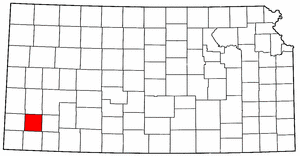 Kansas Map showing Grant County