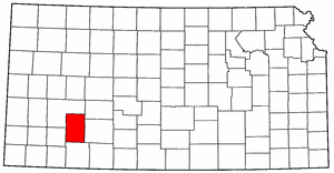 Kansas Map showing Gray County