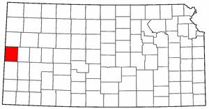 Kansas Map showing Greeley County