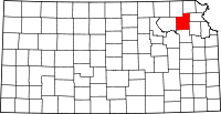 Kansas Map showing Jackson County