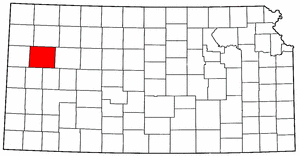 Kansas Map showing Logan County