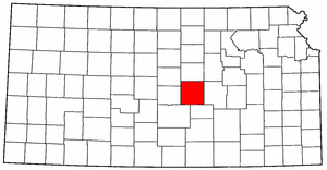 Kansas Map showing McPherson County