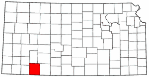 Kansas Map showing Meade County