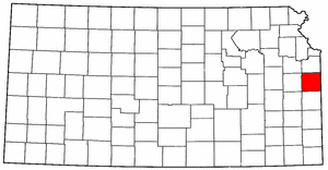 Kansas Map showing Miami County
