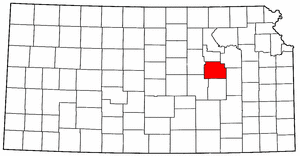 Kansas Map showing Morris County