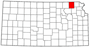 Kansas Map showing Nemaha County