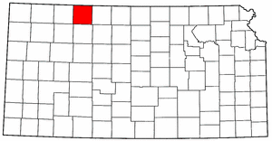 Kansas Map showing Norton County