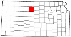 Kansas Map showing Osborne County