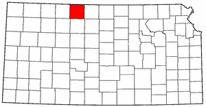 Kansas Map showing Phillips County