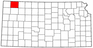 Kansas Map showing Rawlins County