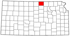 Kansas Map showing Republic County